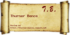 Thurner Bence névjegykártya